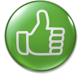 Green Thumbs Up Circular Icon