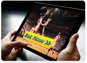 NBA Bet Now Button on Tablet