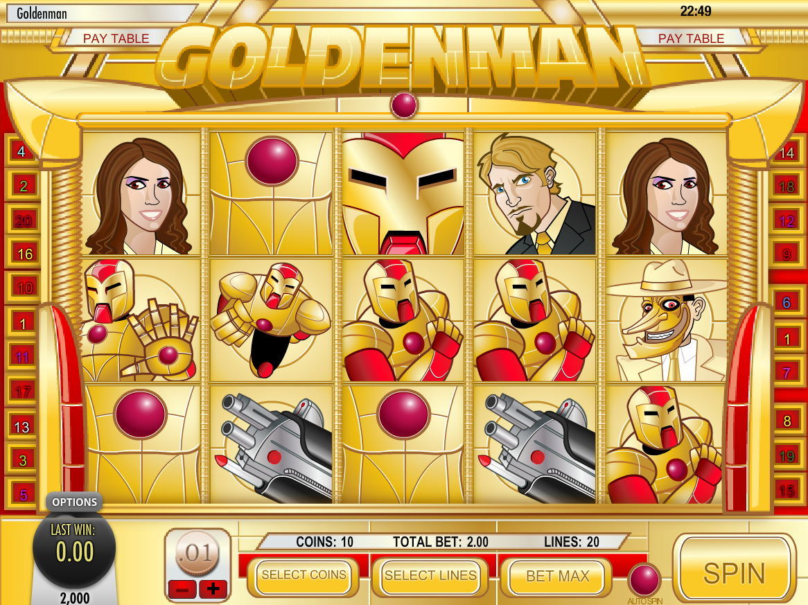 Goldenman slot gameplay screenshot