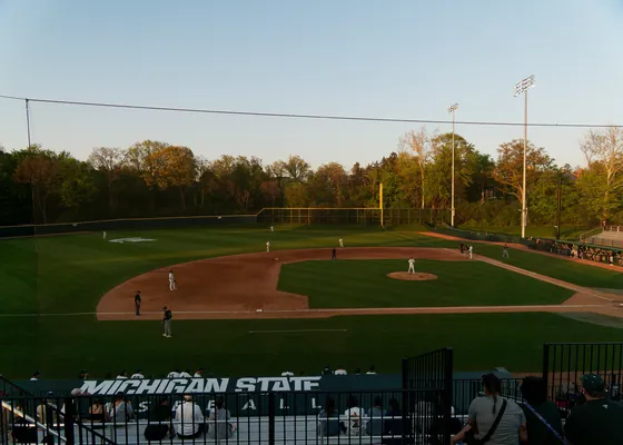 A ballpark between innings.