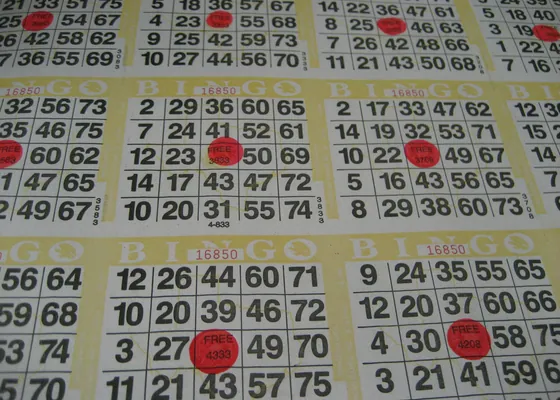 Bingo cards marked up through a session.