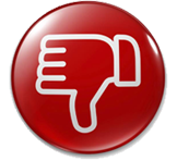 Red Thumbs Down Circular Icon