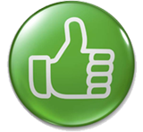 Green Thumbs Up Circular Icon